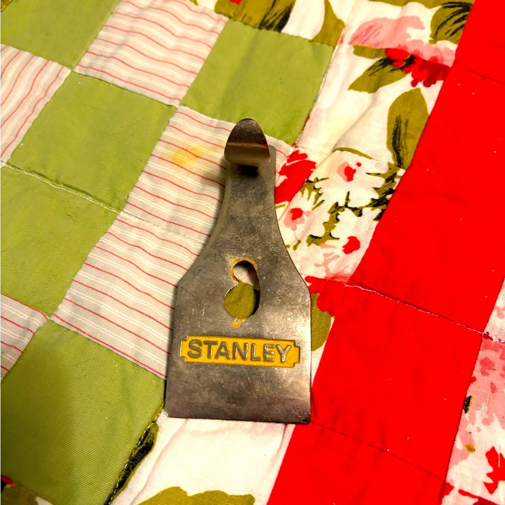 Vintage Stanley Metal Scraper with Yellow Logo